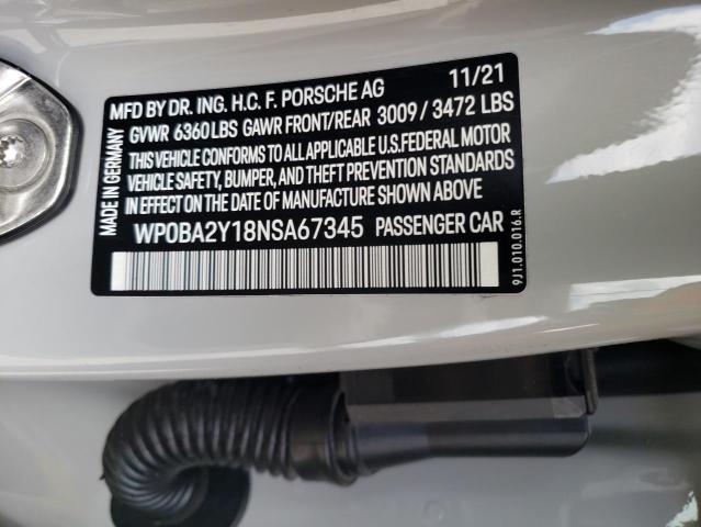 2022 PORSCHE TAYCAN CRO WP0BA2Y18NSA67345