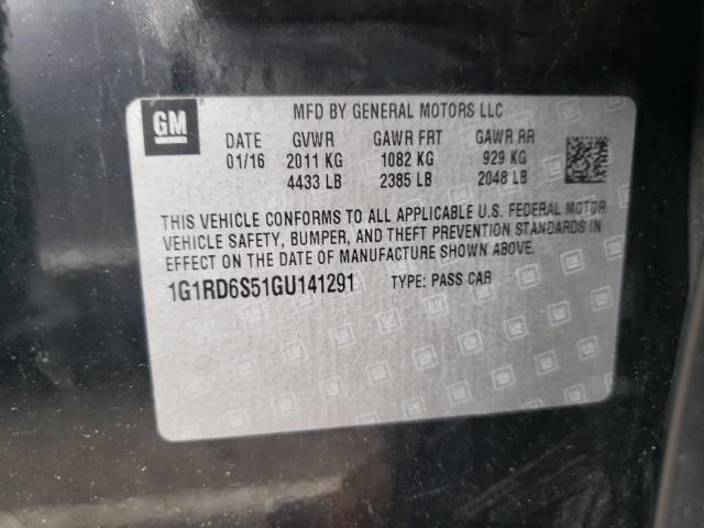 VIN 1G1RD6S51GU141291 2016 Chevrolet Volt, Ltz no.12