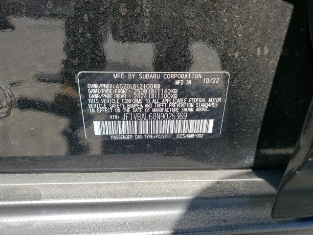 JF1VBAL68N9025369 Subaru Wrx Limited