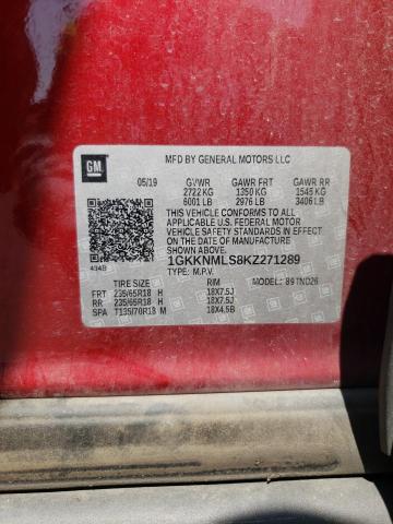 1GKKNMLS8KZ271289 GMC Acadia Slt-1