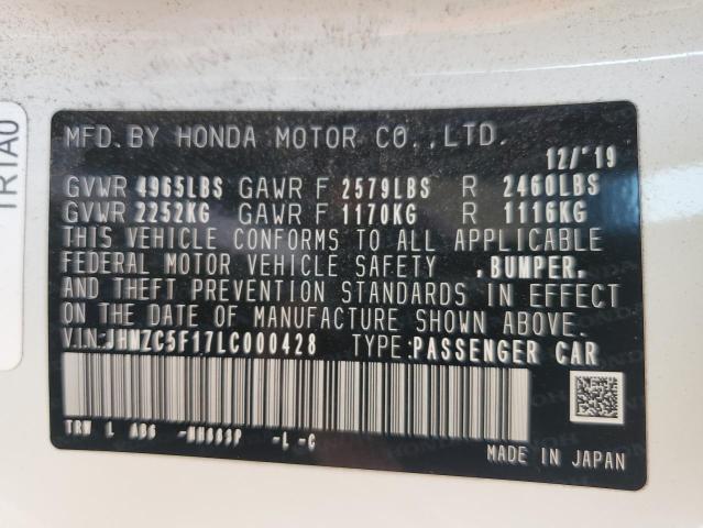 2020 HONDA CLARITY - JHMZC5F17LC000428