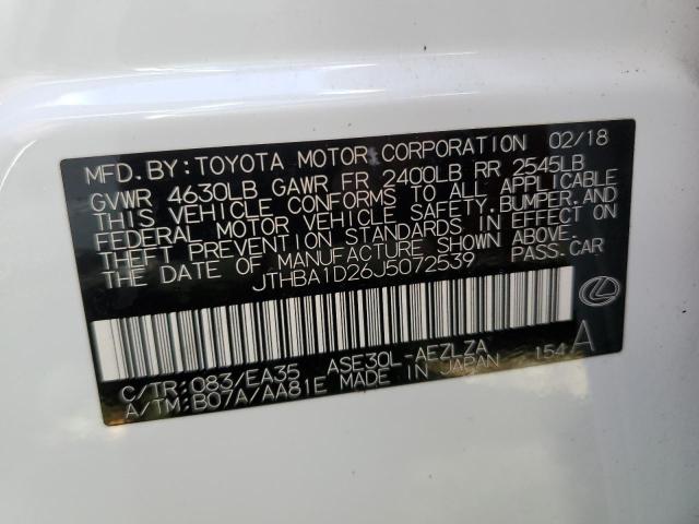 2018 LEXUS IS 300 SPO JTHBA1D26J5072539