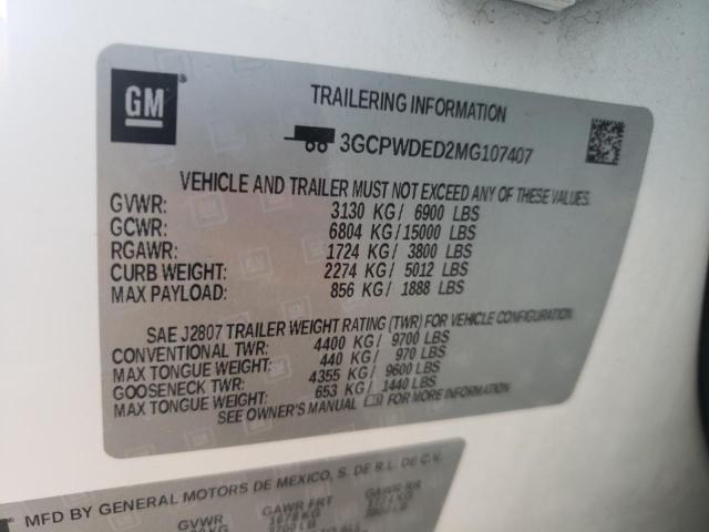 2021 CHEVROLET SILVERADO2 - 3GCPWDED2MG107407
