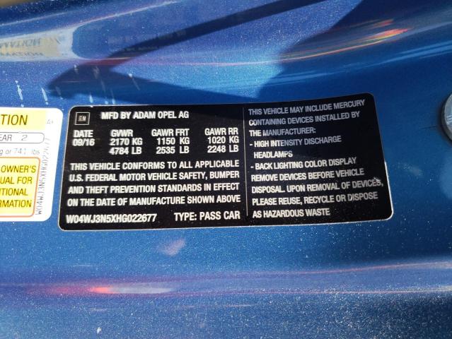 2017 BUICK CASCADA SP W04WJ3N5XHG022677