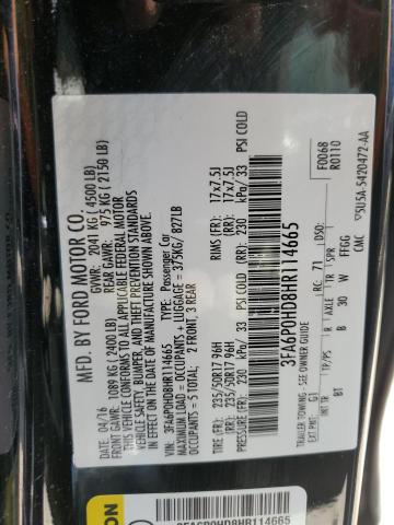 3FA6P0HD8HR114665 2017 Ford Fusion Se