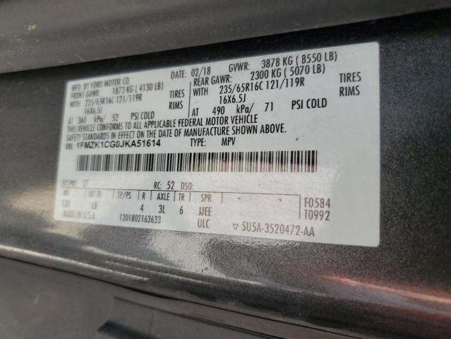2018 FORD TRANSIT T- - 1FMZK1CG0JKA51614