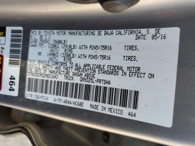 3TMAZ5CN5GM021643 Toyota Tacoma Double Cab