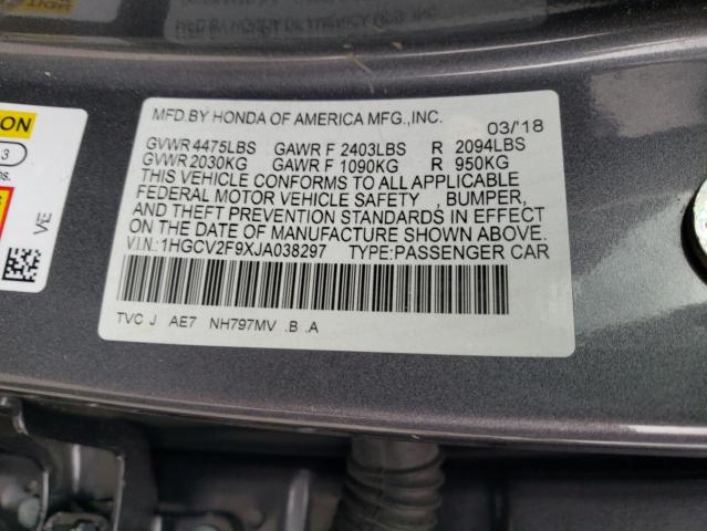 1HGCV2F9XJA038297 Honda Accord Touring