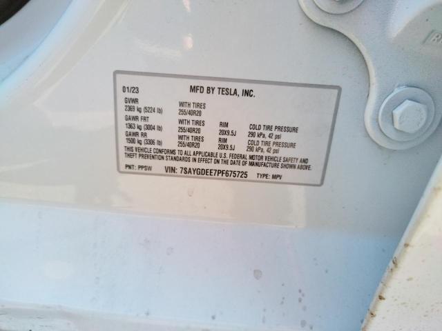 7SAYGDEE7PF675725 Tesla Model Y