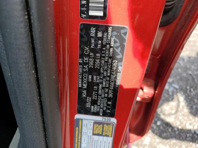 3KPF44AC6NE474063 KIA FORTE GT