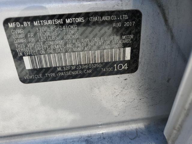 ML32F3FJ3JHF03250 Mitsubishi Mirage G4 Es