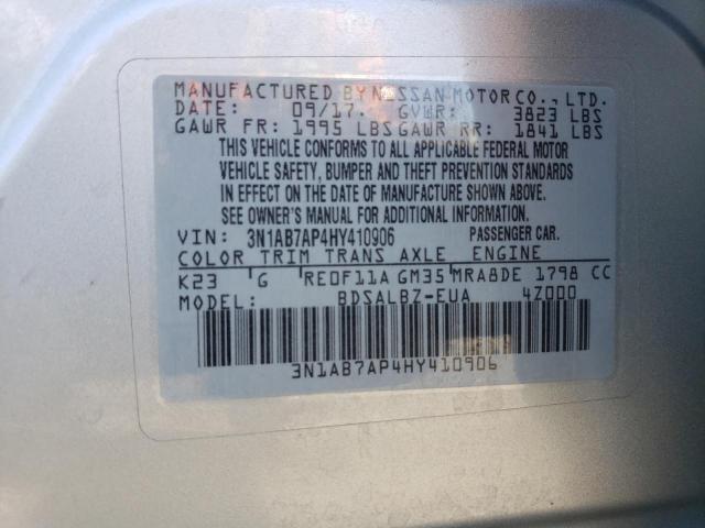 3N1AB7AP4HY410906 Nissan SENTRA S
