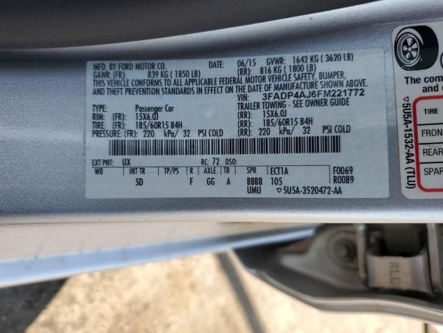 3FADP4AJ6FM221772 Ford FIESTA S