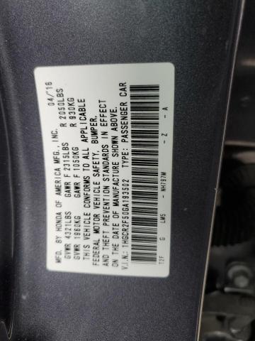 1HGCR2F50GA193502 Honda Accord Sport