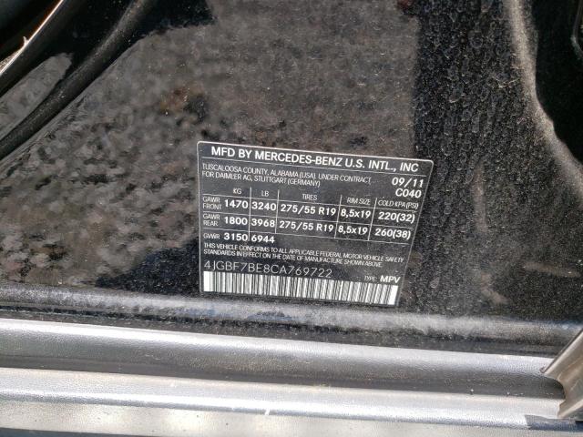 2012 Mercedes-Benz Gl 450 4Matic VIN: 4JGBF7BE8CA769722 Lot: 57700173