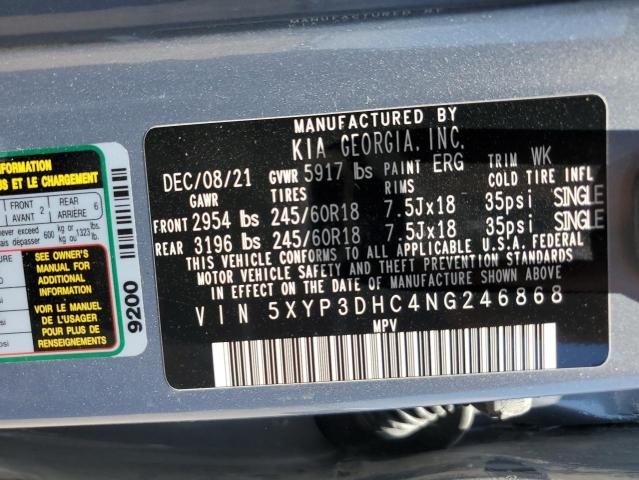 5XYP3DHC4NG246868 KIA Telluride Ex