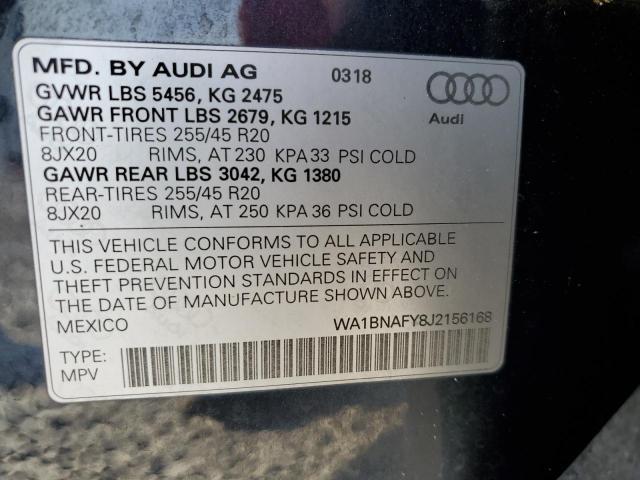 WA1BNAFY8J2156168 2018 AUDI Q5, photo no. 13