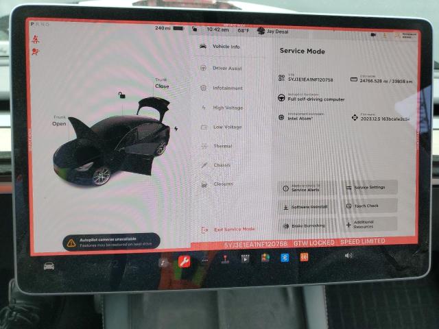 5YJ3E1EA1NF120758 Tesla MODEL 3