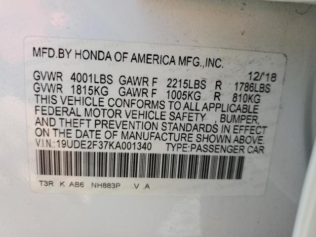 19UDE2F37KA001340 Acura ILX  10