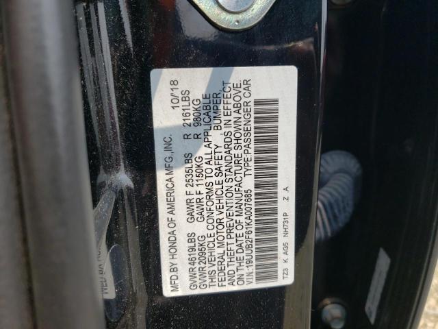 2019 ACURA TLX TECHNO - 19UUB2F61KA007685