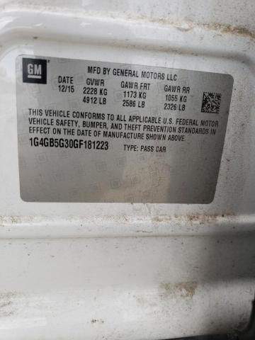 1G4GB5G30GF181223 Buick Lacrosse