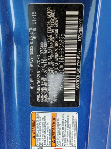 2015 SUBARU BRZ 2.0 LI - JF1ZCAC14F9604895