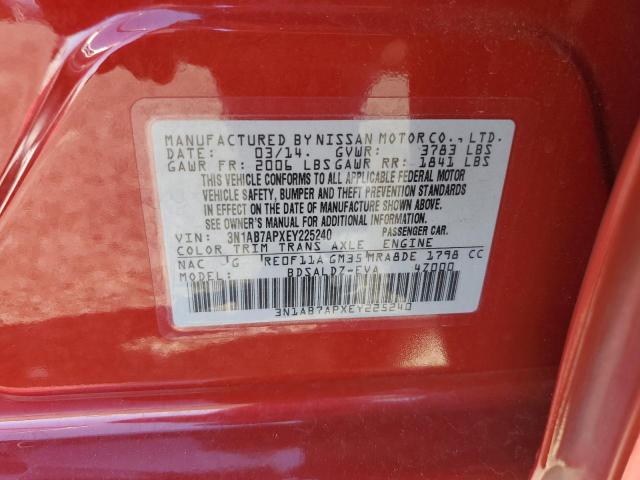 3N1AB7APXEY225240 Nissan SENTRA S