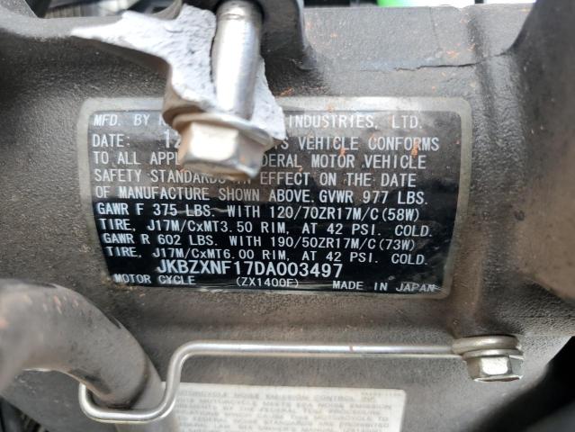 2013 KAWASAKI ZX1400 F - JKBZXNF17DA003497