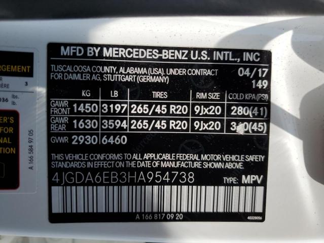 4JGDA6EB3HA954738 2017 MERCEDES-BENZ GLE-CLASS - Image 12