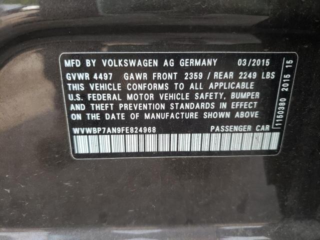2015 VOLKSWAGEN CC SPORT - WVWBP7AN9FE824968