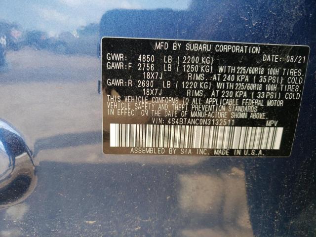 4S4BTANC0N3132511 Subaru Outback Limited