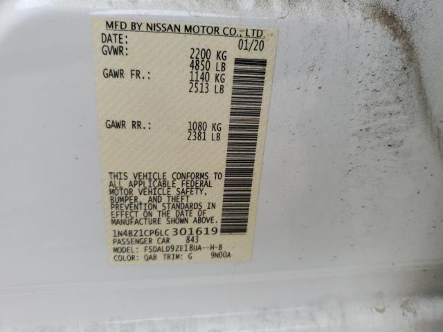1N4BZ1CP6LC301619 Nissan Leaf Sv Plus