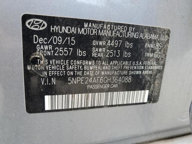 5NPE24AF6GH364088 Hyundai SONATA SE