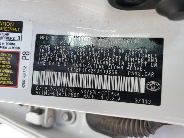 VIN 4T1BF1FK2FU109658 2015 Toyota Camry, LE no.12