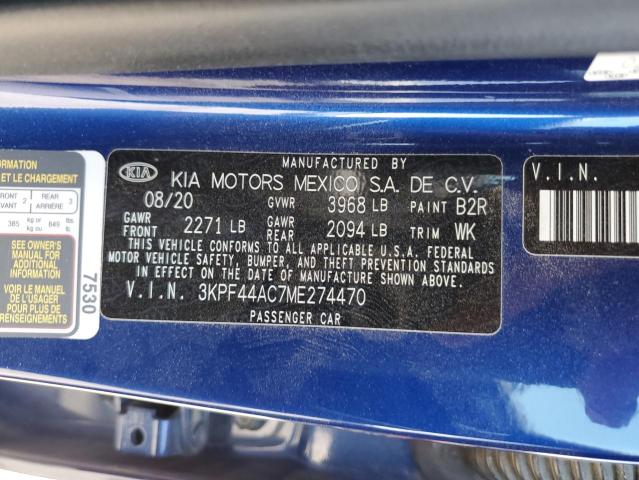 3KPF44AC7ME274470 KIA FORTE GT