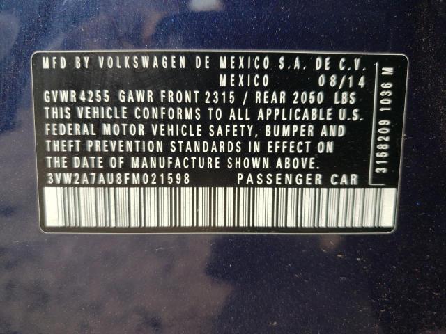 2015 VOLKSWAGEN GOLF TDI - 3VW2A7AU8FM021598