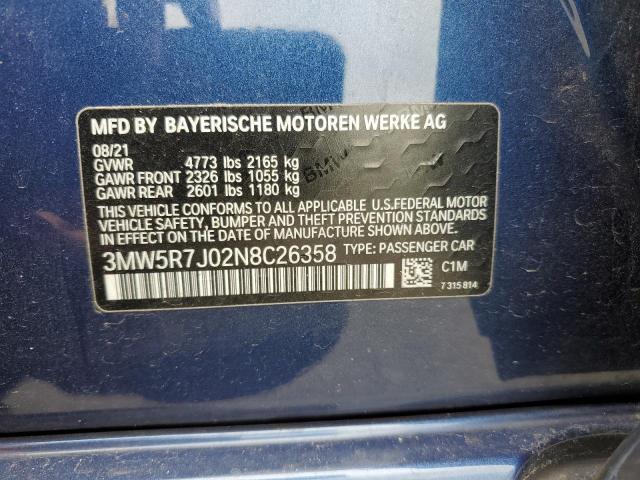 2022 BMW 330XI - 3MW5R7J02N8C26358