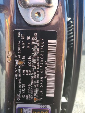 5XXGT4L34KG317087 KIA Optima Lx