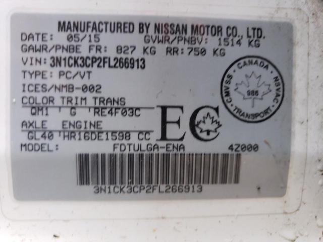 2015 NISSAN MICRA - 3N1CK3CP2FL266913