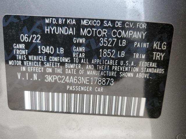 3KPC24A63NE178873 Hyundai ACCENT SE