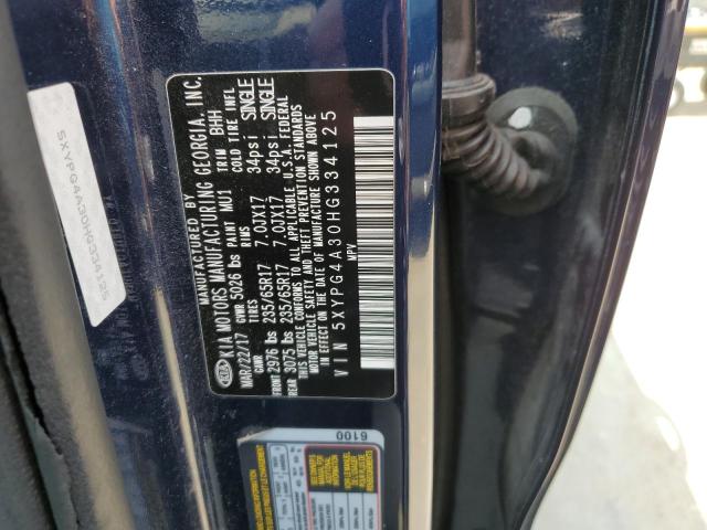 5XYPG4A30HG334125 KIA SORENTO LX