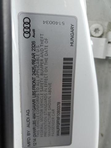 2015 AUDI S3 PRESTIG - WAUFFGFFXF1093378