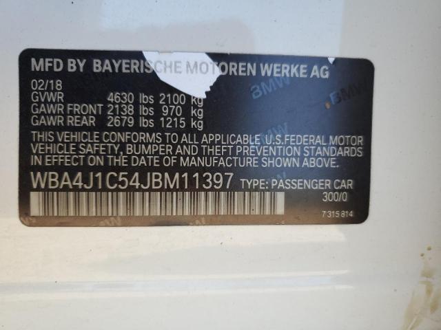 2018 BMW 430I GRAN - WBA4J1C54JBM11397