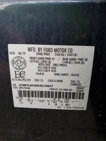 2FMPK4K98KBC28837 2019 FORD EDGE - Image 12