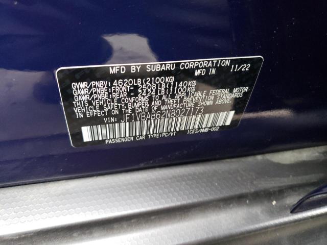 JF1VBAB62N8027173 Subaru WRX