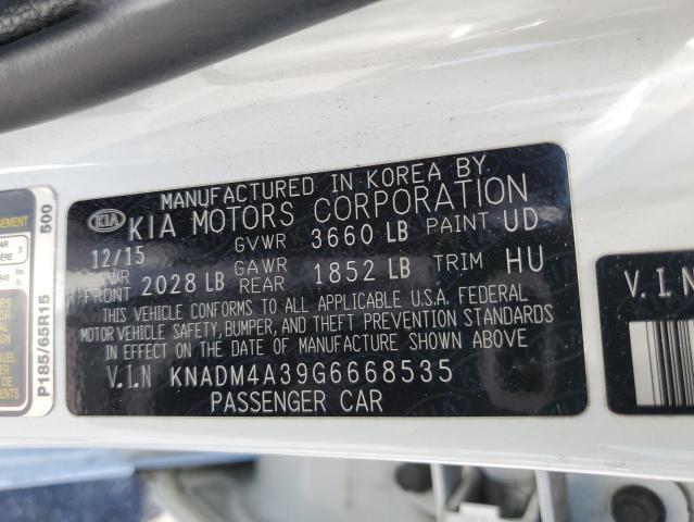 KNADM4A39G6668535 KIA RIO LX
