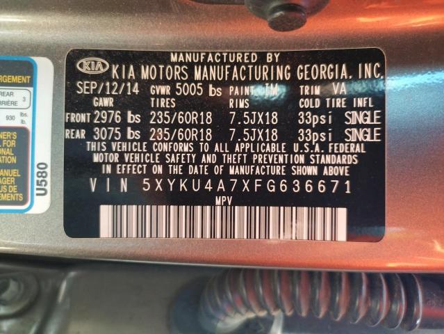 5XYKU4A7XFG636671 KIA SORENTO EX