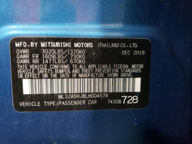 2020 MITSUBISHI MIRAGE LE ML32A5HJ8LH004578