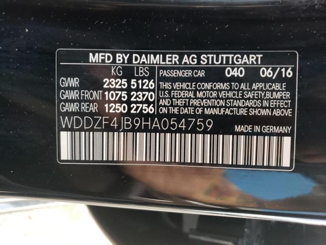 WDDZF4JB9HA054759 2017 MERCEDES-BENZ E-CLASS, photo no. 12