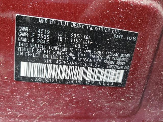 4S3BNAN66G3023157 Subaru Legacy 2.5i Limited